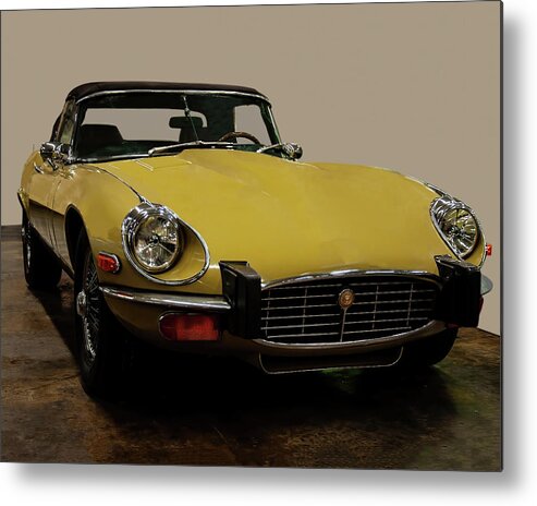 1974 Jaguar E-type Roadster Metal Print featuring the photograph 1974 Jaguar E-type roadster by Flees Photos