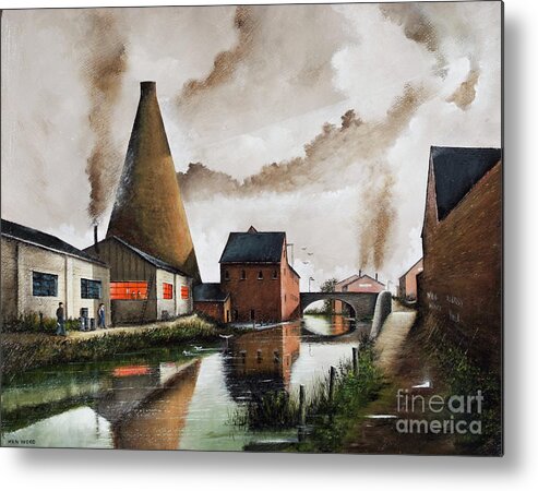 England Metal Print featuring the painting The Red House Cone, Wordsley, Stourbridge - England #2 by Ken Wood