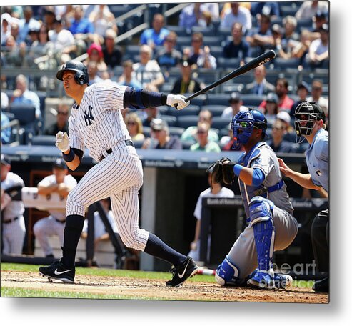 People Metal Print featuring the photograph Alex Rodriguez, Eric Hosmer, and Chris Young by Al Bello
