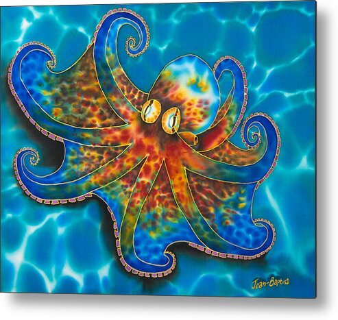 Jean-baptiste Design Metal Print featuring the painting Caribbean Octopus #3 by Daniel Jean-Baptiste