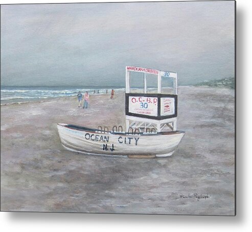 Painting Metal Print featuring the painting 30th Street Ocean City by Paula Pagliughi