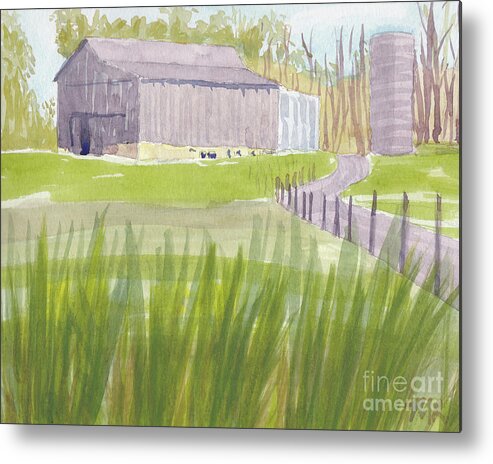 Barn Metal Print featuring the painting Barn at 3171 Davidsonville Rd by Maryland Outdoor Life