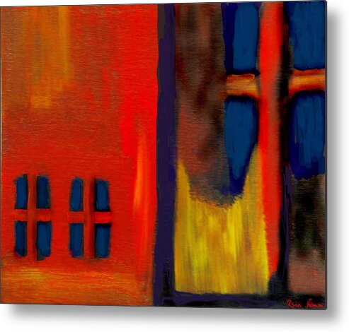  Metal Print featuring the painting Empty Windows #4 by Rein Nomm