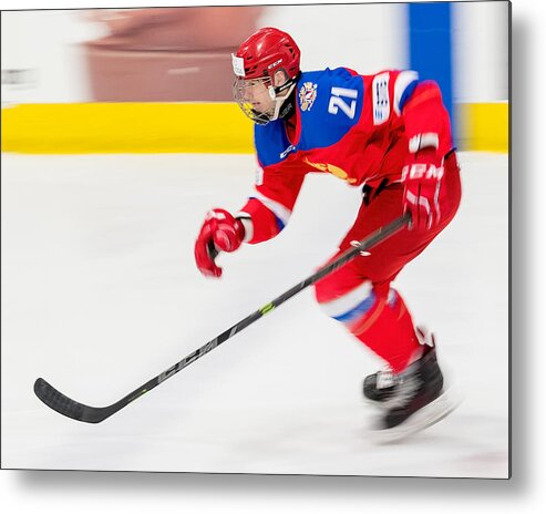 Sport Metal Print featuring the photograph 2018 Under-18 Five Nations Tournament - Finland v Russia #5 by Dave Reginek