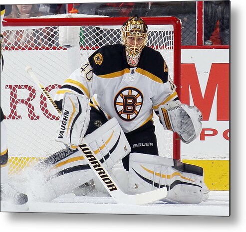 People Metal Print featuring the photograph Boston Bruins v Philadelphia Flyers #8 by Bruce Bennett