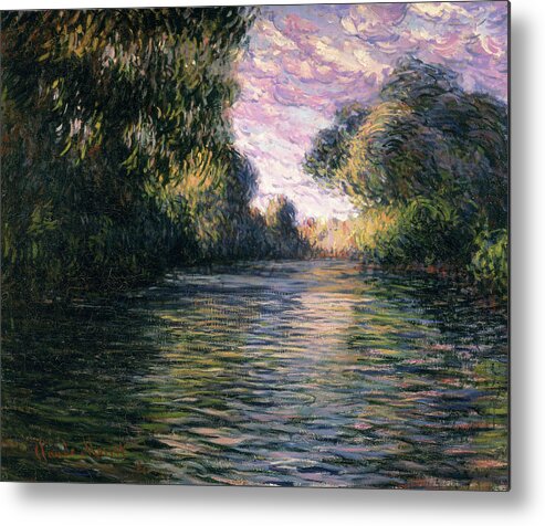Impressionism Metal Print featuring the painting Morning on the Seine by Claude Monet