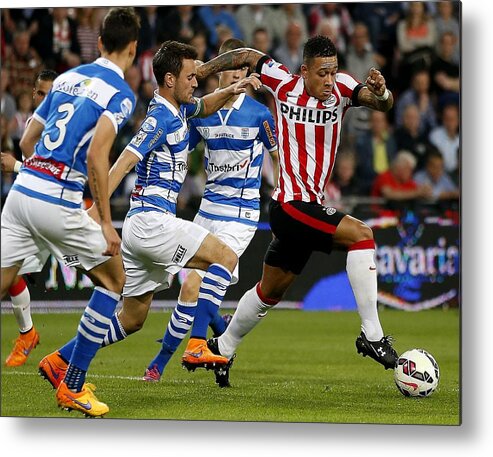 People Metal Print featuring the photograph Dutch Eredivisie - PSV v PEC Zwolle #9 by VI-Images