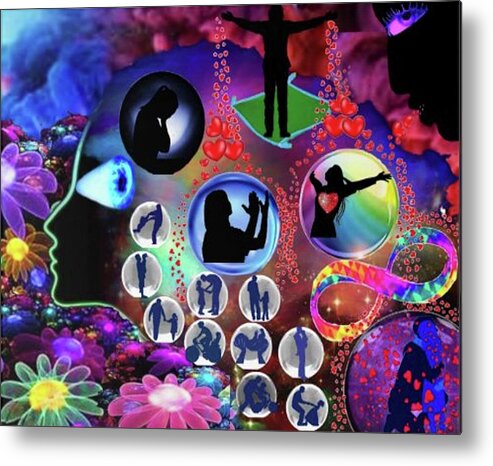 A Fathers Love Poem Metal Print featuring the digital art A Fathers Love, A Daughters Minds Eye by Stephen Battel