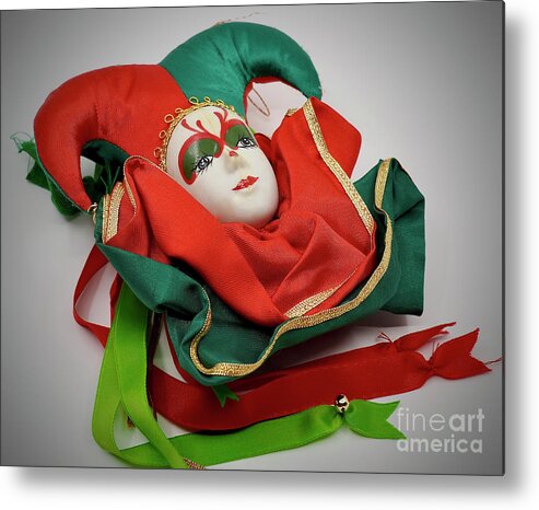 Christmas Metal Print featuring the photograph A Favorite Christmas Ornament in Green and Red by L Bosco