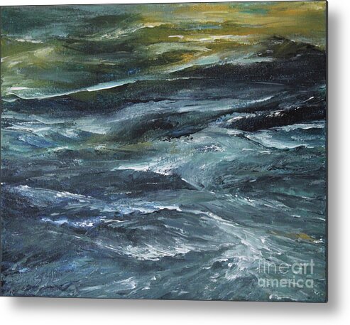 Abstract Metal Print featuring the painting Abyss by Jane See