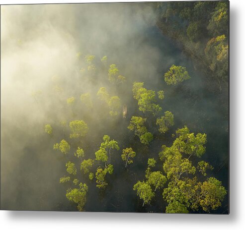 Awesome Metal Print featuring the photograph Aerial View Of Swamp by Khanh Bui Phu
