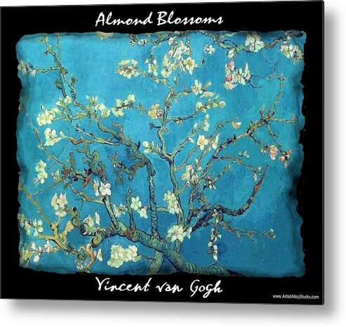 Vincent Metal Print featuring the painting Almond Blossoms - VVG by The GYPSY and Mad Hatter