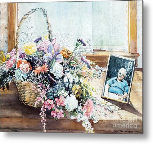 Memory Metal Print featuring the painting Always in my heart by Merana Cadorette