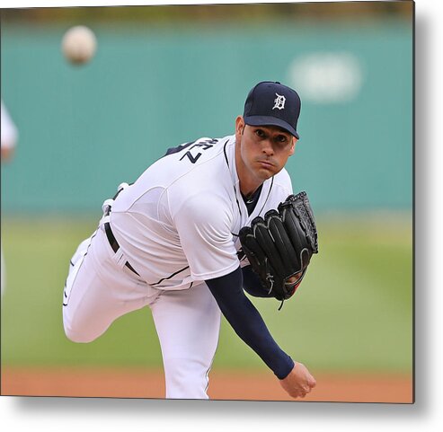 American League Baseball Metal Print featuring the photograph Anibal Sanchez by Leon Halip