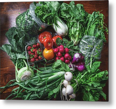Food Metal Print featuring the photograph Another Veggie Tablescape by Nisah Cheatham