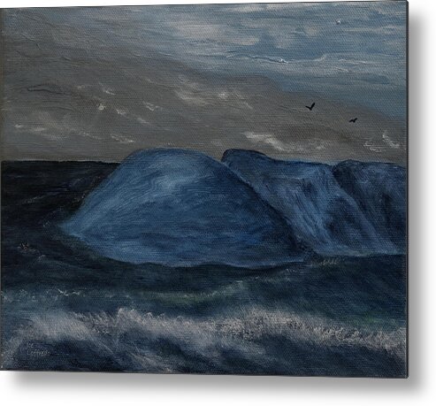 Antartic Metal Print featuring the painting Antartic Ice by Joe Loffredo
