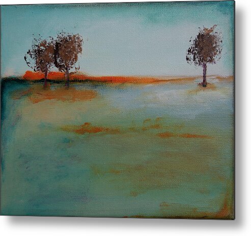 Tree Metal Print featuring the painting At Dawn by Linda Bailey