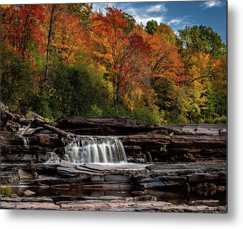 Autumn Metal Print featuring the photograph Autumn Color at Bonanza Falls by William Christiansen