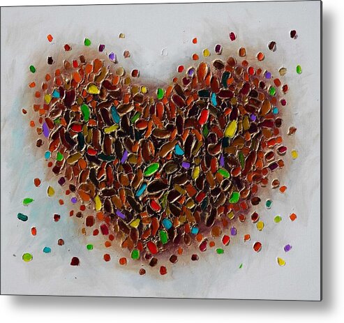 Heart Metal Print featuring the painting Autumn Heart by Amanda Dagg