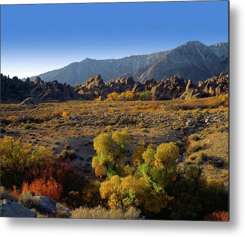 Landscape Metal Print featuring the photograph Autumn On Lone Pine Creek by Paul Breitkreuz