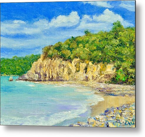 Surf Metal Print featuring the painting Beach At Walkerville South by Dai Wynn