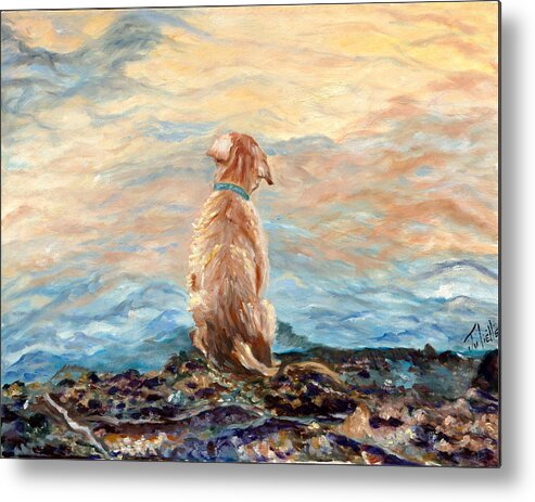 Puppy Metal Print featuring the painting Bentley's Choice by Juliette Becker