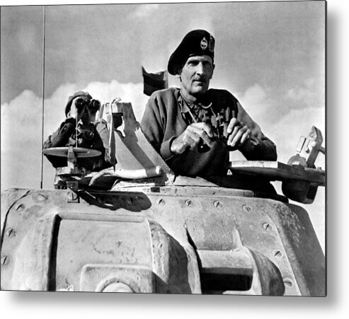 Monty Metal Print featuring the photograph Bernard Law Montgomery by War Is Hell Store