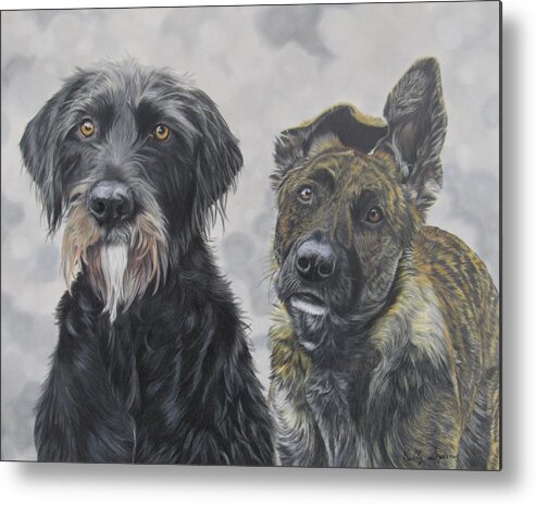 Dog Metal Print featuring the drawing Best Friends by Kelly Speros