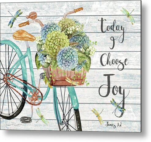 Bicycle Metal Print featuring the painting Bicycle Inspirations B by Jean Plout