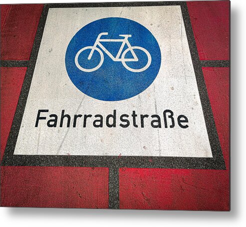 Outdoors Metal Print featuring the photograph Bicycle Road – Fahrradstraße by Sascha Grabow