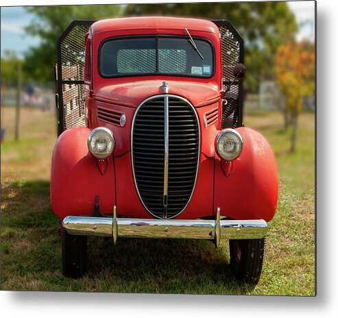 Truck Metal Print featuring the photograph Big Red Truck by Cathy Kovarik