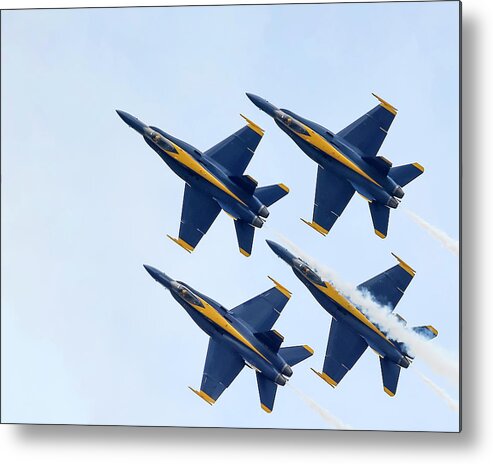 Blue Angels Metal Print featuring the photograph Blue Angels 4 In Formation by Gigi Ebert