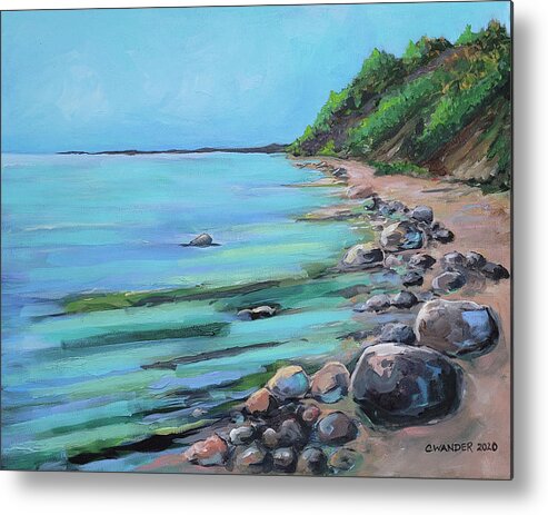 Lake Erie Metal Print featuring the painting Blue Meditation by Carol Wander