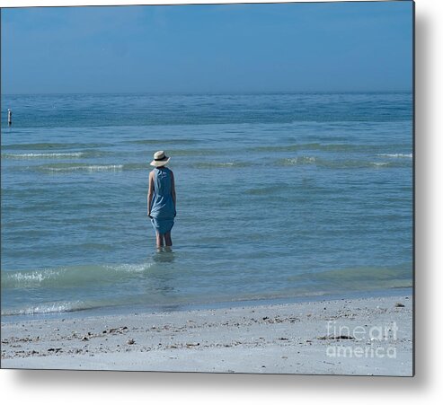 Beach Metal Print featuring the photograph Blue on Blue on the Gulf of Mexico by L Bosco