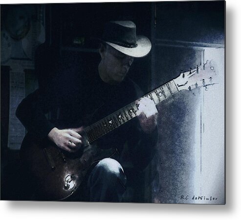 Portrait Metal Print featuring the painting Blues in the Night by RC DeWinter