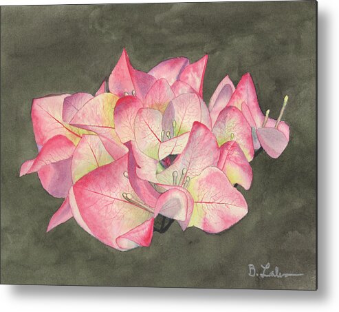 Bougainvillea Metal Print featuring the painting Bougainvillea by Bob Labno