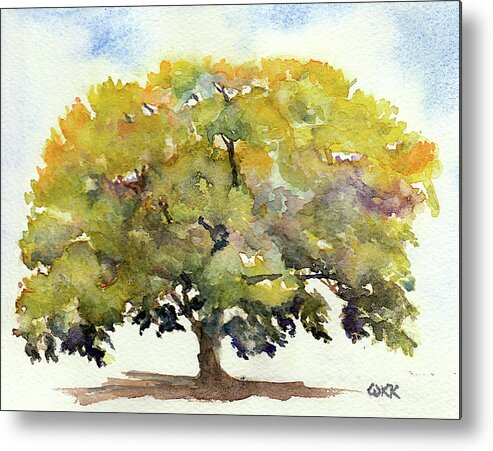 Oak Metal Print featuring the painting Brazos Oak No 4 by Wendy Keeney-Kennicutt