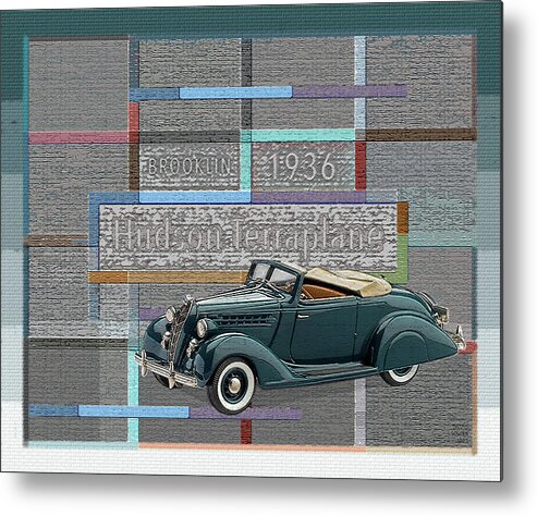 Brooklin Models Metal Print featuring the digital art Brooklin Models / Hudson Terraplane by David Squibb