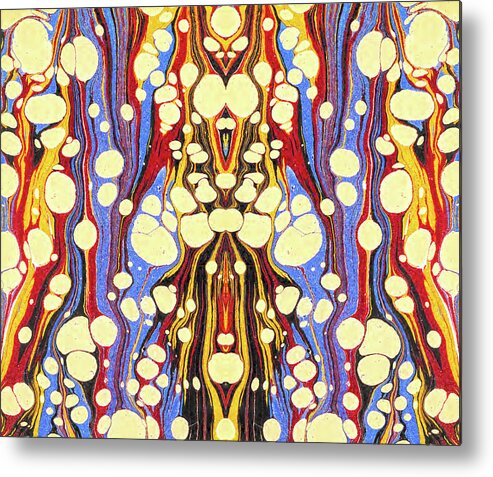 Abstract Metal Print featuring the mixed media Bubbly Abstract by Lorena Cassady