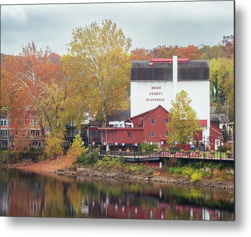 New Hope Metal Print featuring the photograph Bucks County Playhouse in Autumn by Kristia Adams