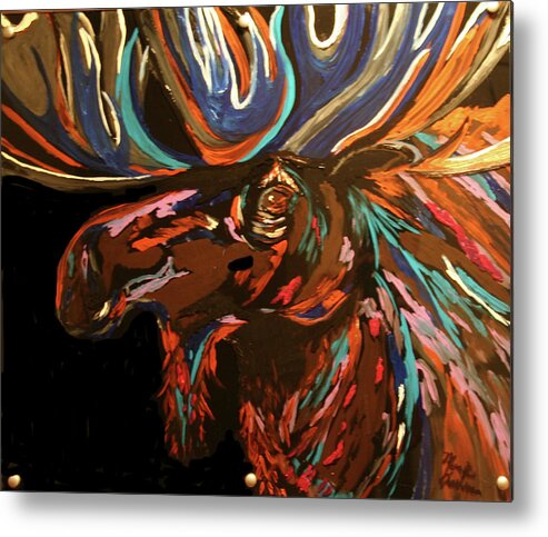 Animals Metal Print featuring the painting Bullwinkel by Marilyn Quigley