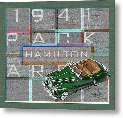 Hamilton Collection Metal Print featuring the digital art Hamilton Collection / 1941 Packard by David Squibb