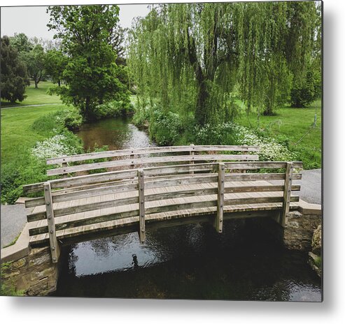 Allentown Metal Print featuring the photograph Cedar Creek West Bridge Aerial by Jason Fink