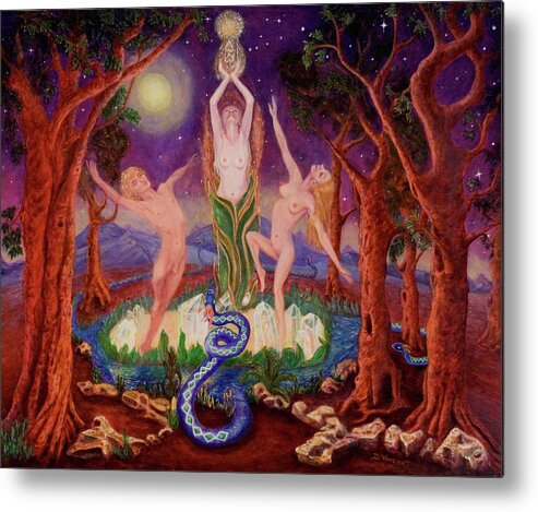 Crystals Metal Print featuring the painting Celebration of Venus Rising by Irene Vincent