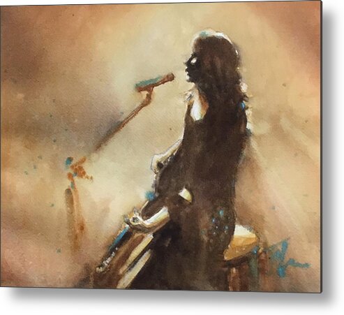 Music Metal Print featuring the painting Center Stage by Judith Levins