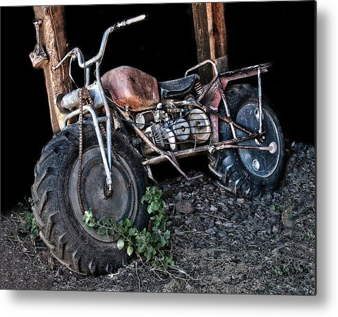  Metal Print featuring the photograph Chain-Brake Motorcycle by Al Judge