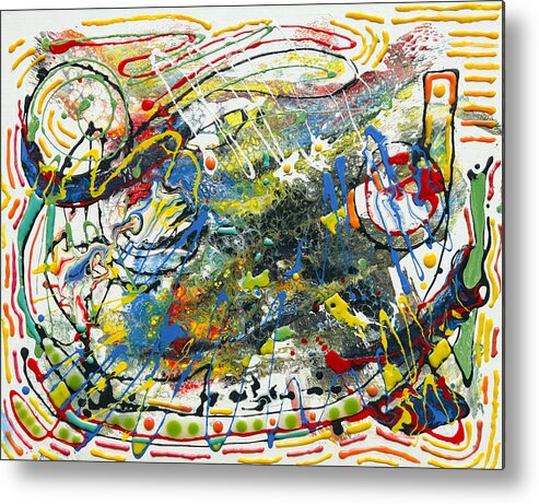 Abstract Metal Print featuring the painting Chaotic Ascension by Jason Williamson