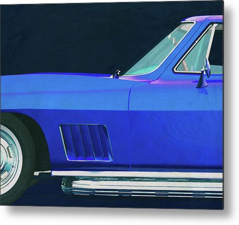Chevrolette Metal Print featuring the painting Chevrolette Corvette Stingray 427 1967 by Jan Keteleer