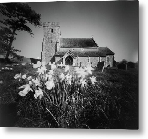  Metal Print featuring the photograph Church at spring time by Will Gudgeon