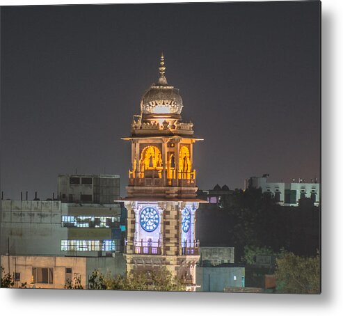 Clock Tower Metal Print featuring the photograph Clock Tower of Rajasthan | Jodhpur | Rajasthan | India by (c) HADI ZAHER